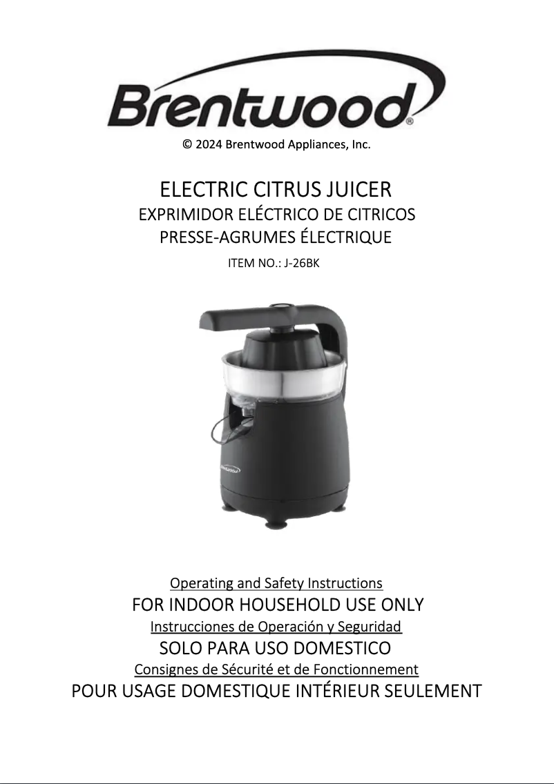 Página 1 del manual Manual de usuario Brentwood J-26