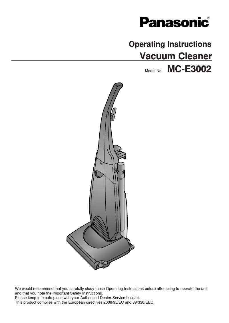 Página 1 del manual Manual de usuario Panasonic MC-E3002