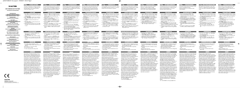 Page 1 de la notice Manuel utilisateur Salter 398