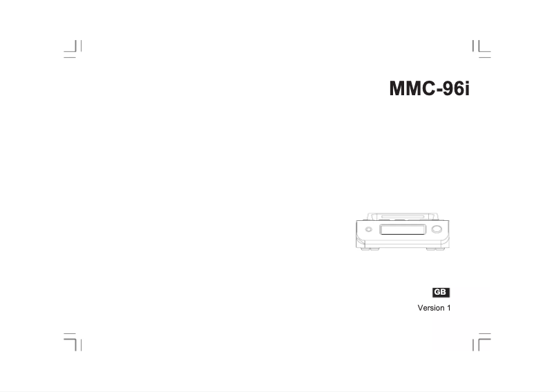 Image de la première page du manuel de l'appareil MMC-96I