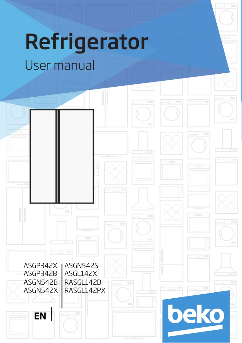 Page 1 de la notice Manuel utilisateur Beko RASGL142PX