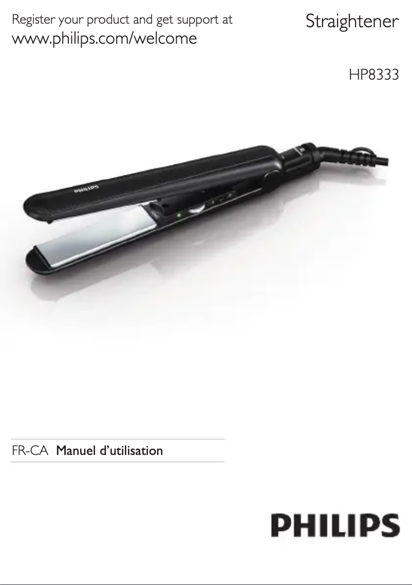 Image de la première page du manuel de l'appareil Care SilkySmooth HP8333