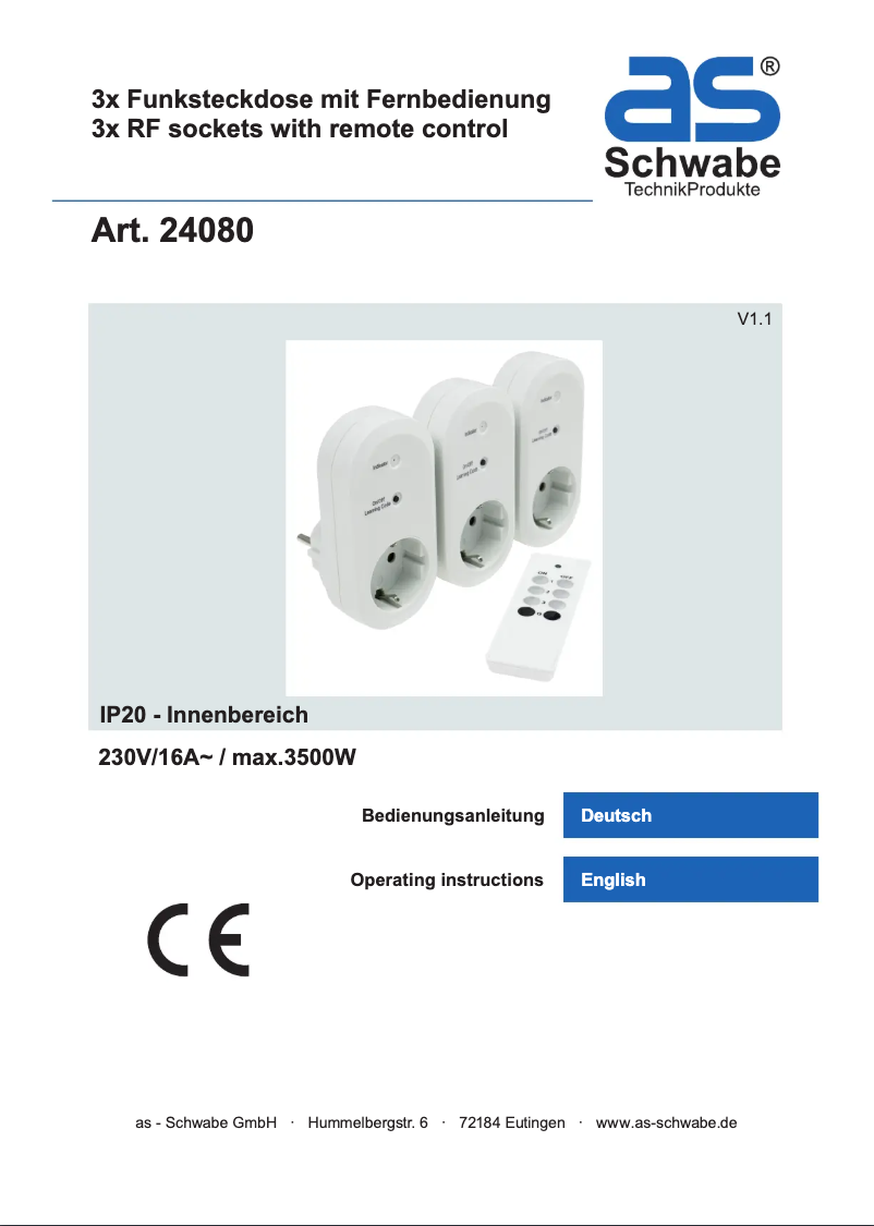 Image de la première page du manuel de l'appareil 24080