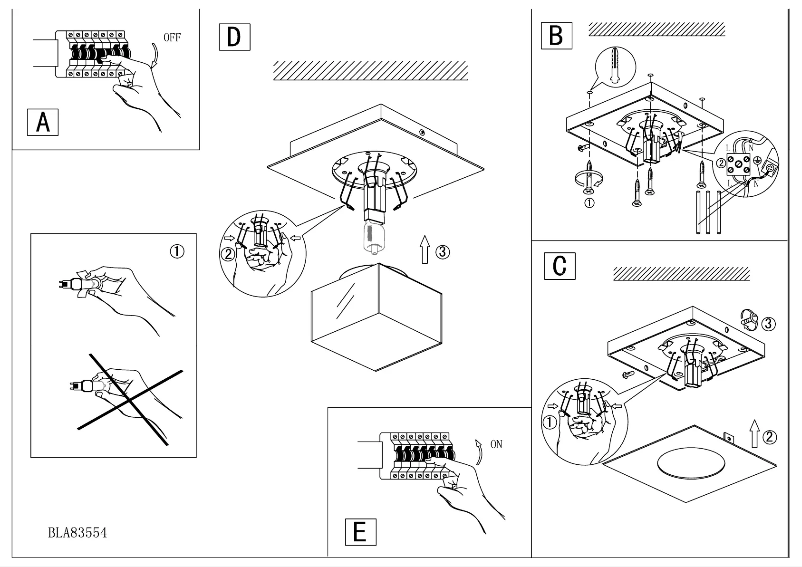 Page n°1 - Manuel utilisateur Eglo Bloc