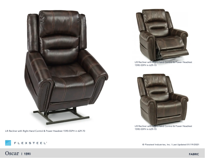 Page n°1 - Mode d'emploi Flexsteel Oscar 1590-55PH