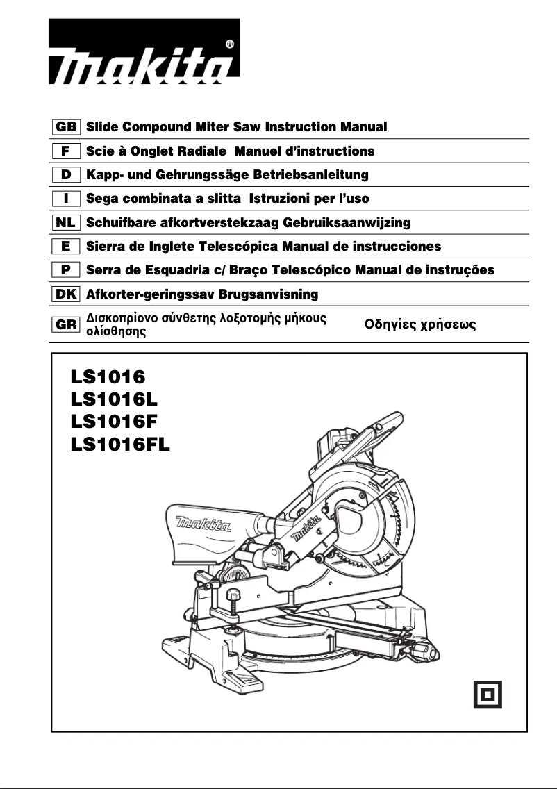 Page n°1 - Manuel utilisateur Makita LS1016F
