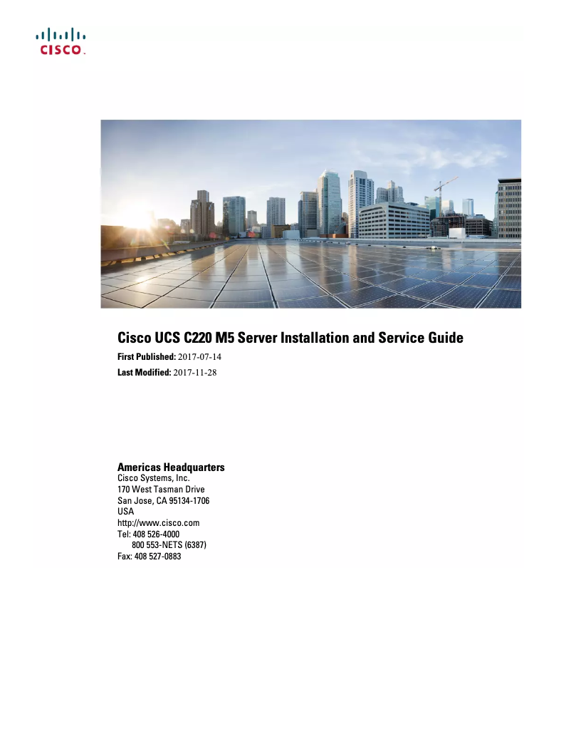 Page n°1 - Manuel utilisateur Cisco UCS C220 M