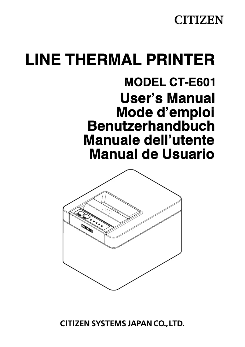 Page n°1 - Manuel utilisateur Citizen CT-E601