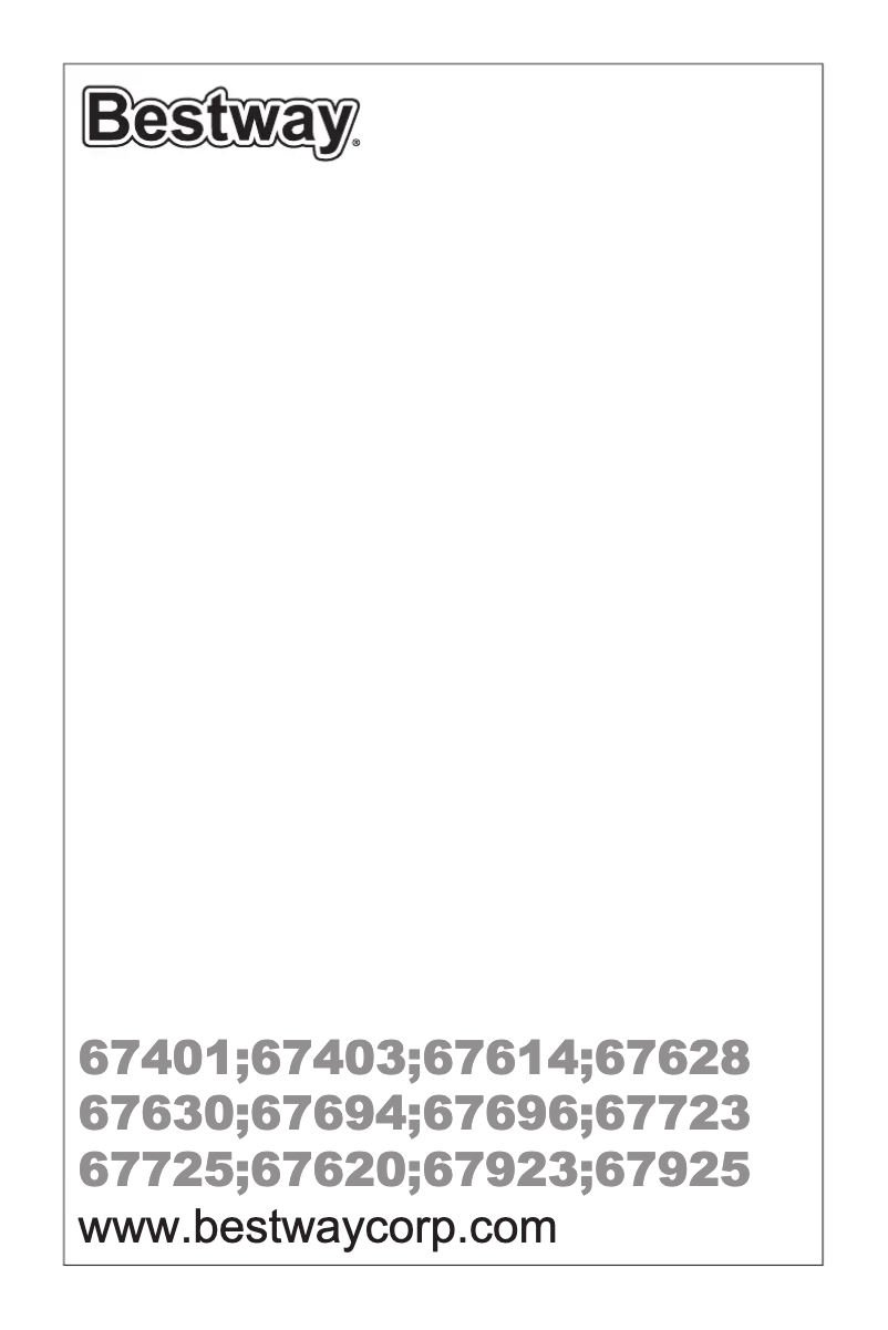 Page 1 de la notice Manuel utilisateur Bestway 67923