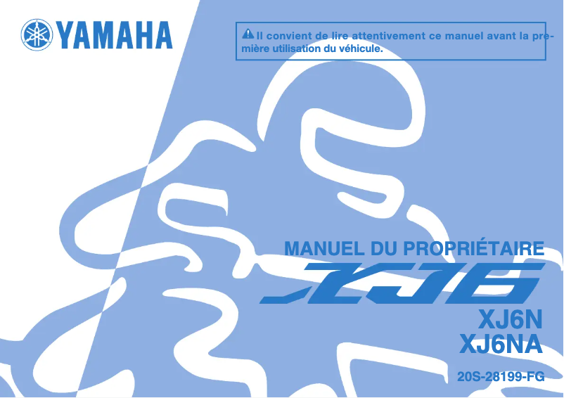 Image de la première page du manuel de l'appareil XJ6 (2015)