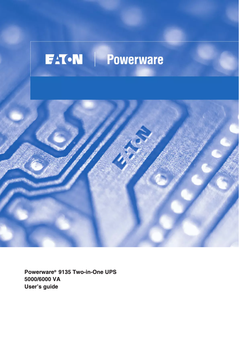 Page n°1 - Manuel utilisateur Eaton PW9135 5000 230V 3U