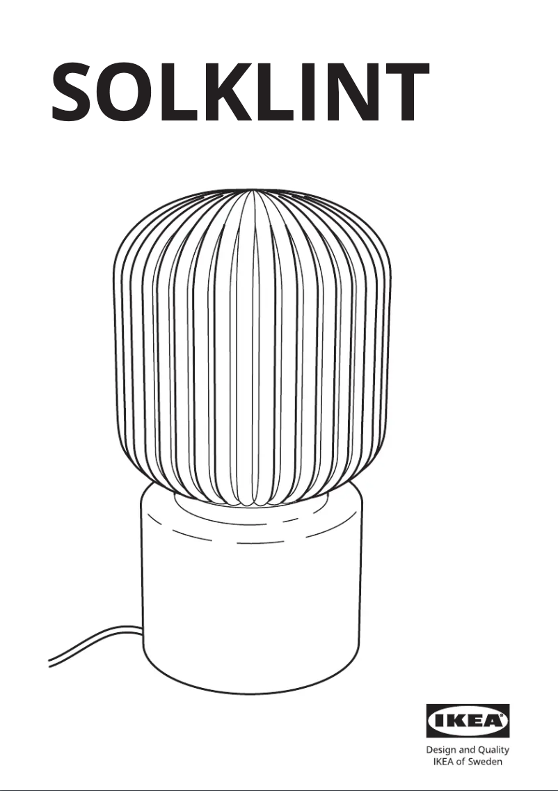 Página 1 del manual Manual de usuario Ikea SOLKLINT 704.642.75