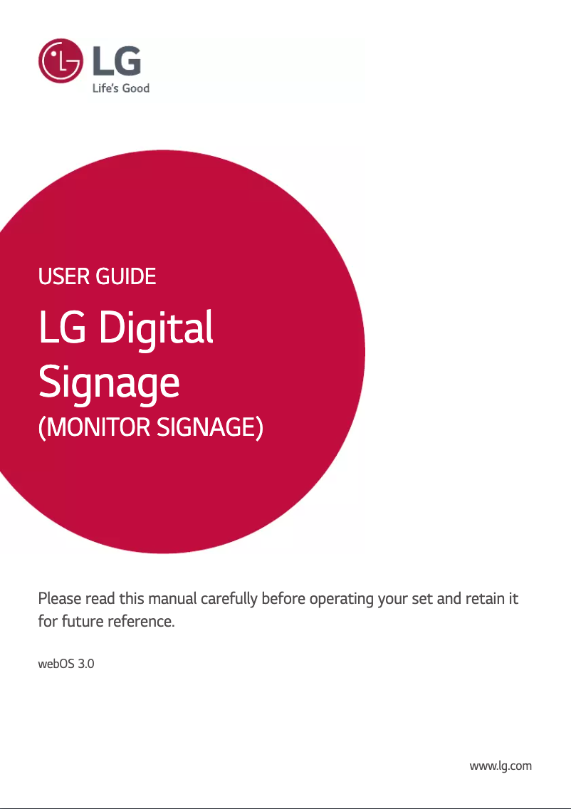 Page 1 de la notice Manuel utilisateur LG 49SM5C-B