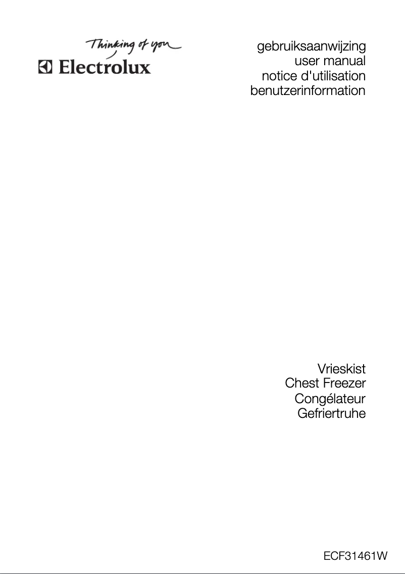 Image de la première page du manuel de l'appareil ECF 31461