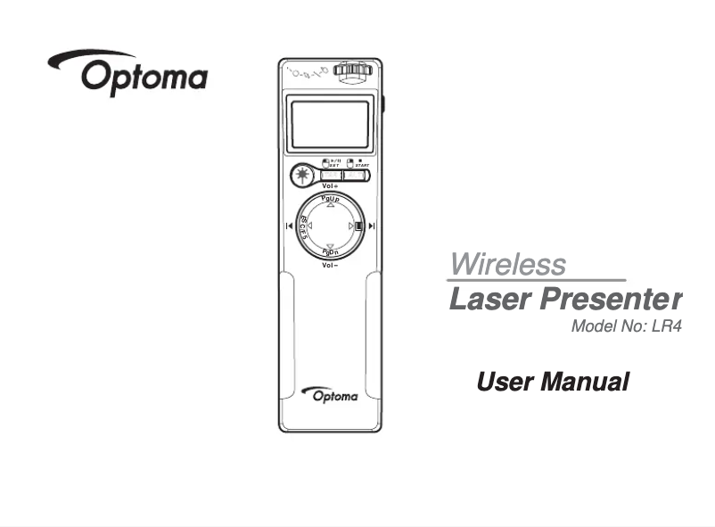 Page n°1 - Manuel utilisateur Optoma LR4DM