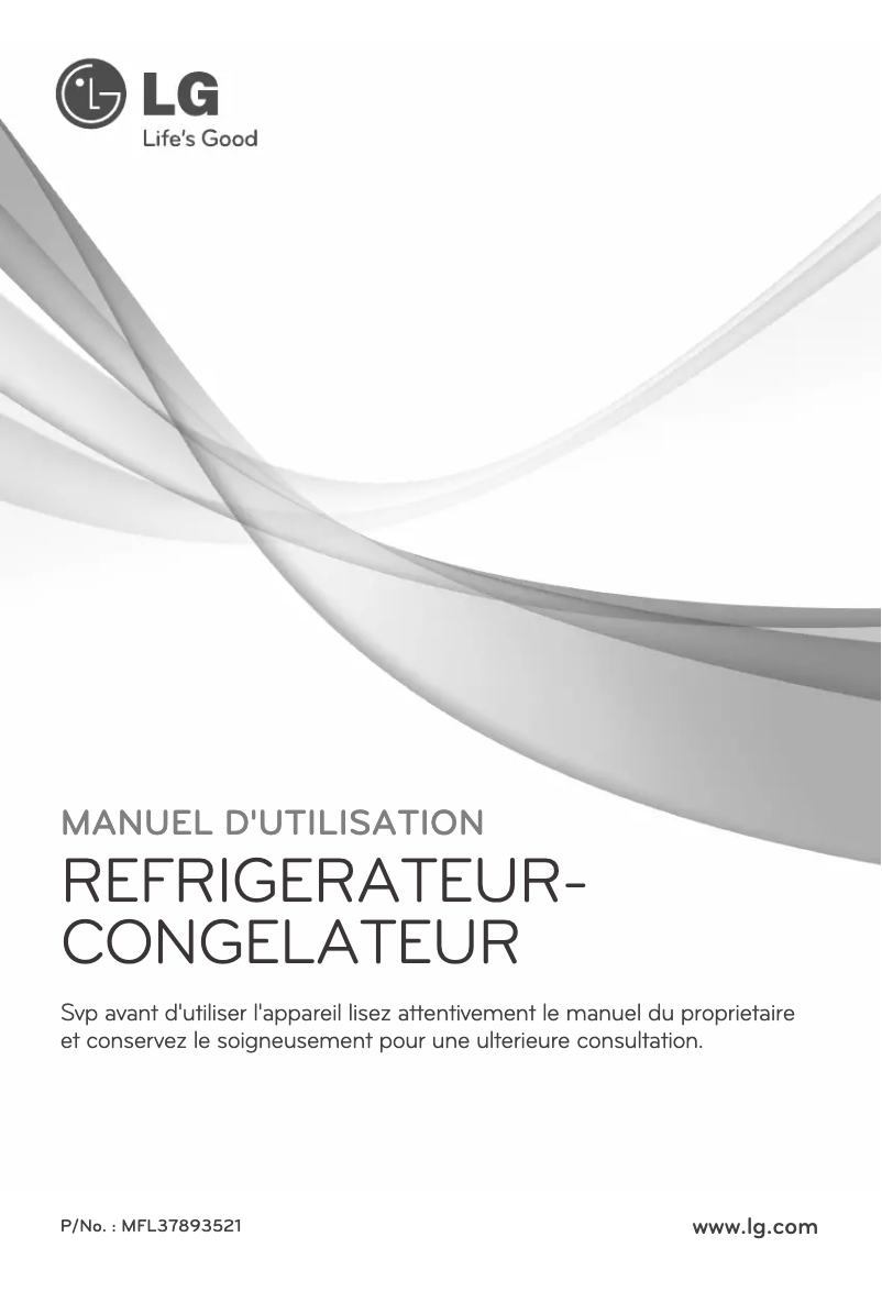 Page 1 de la notice Manuel utilisateur LG GR-B712YLS