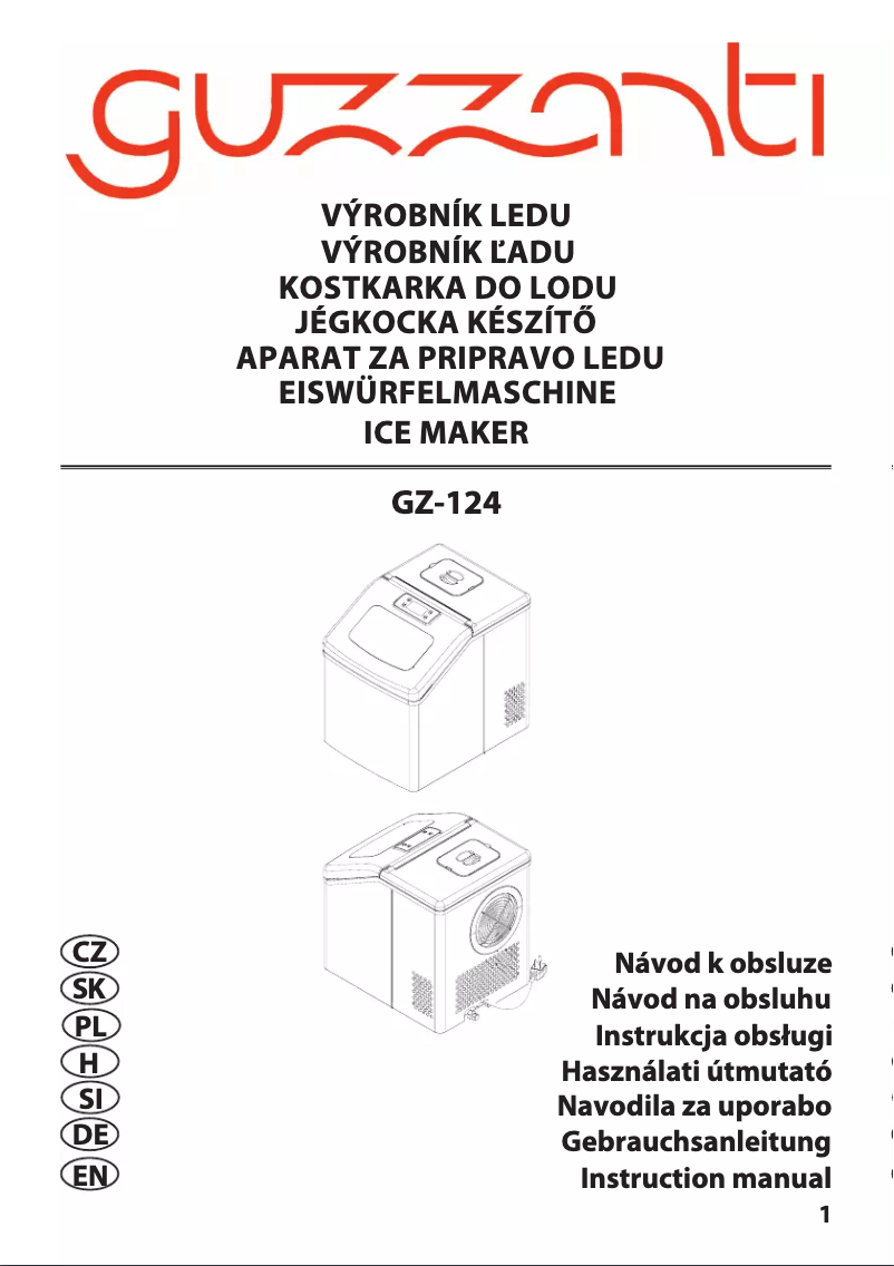 Page n°1 - Manuel utilisateur Guzzanti GZ-124