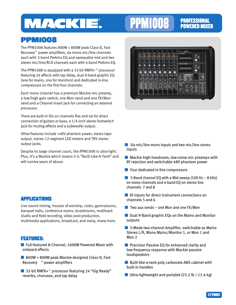 Image de la première page du manuel de l'appareil PPM1008