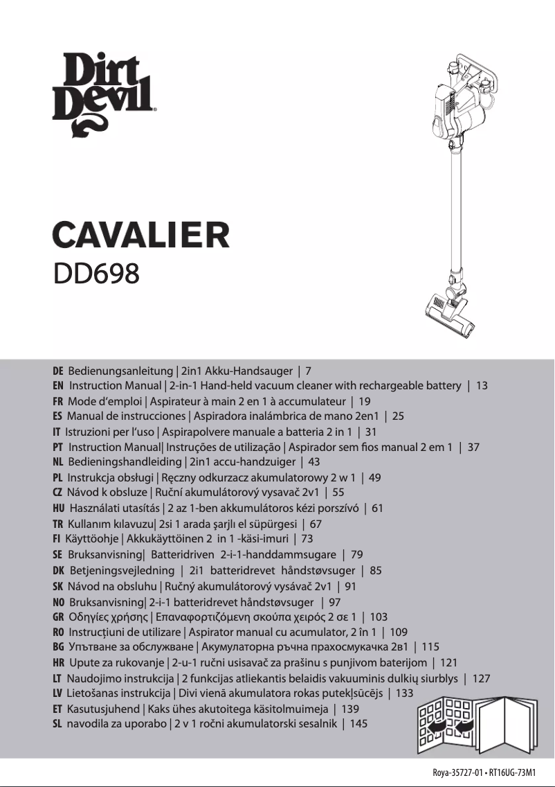 Image de la première page du manuel de l'appareil Cavalier