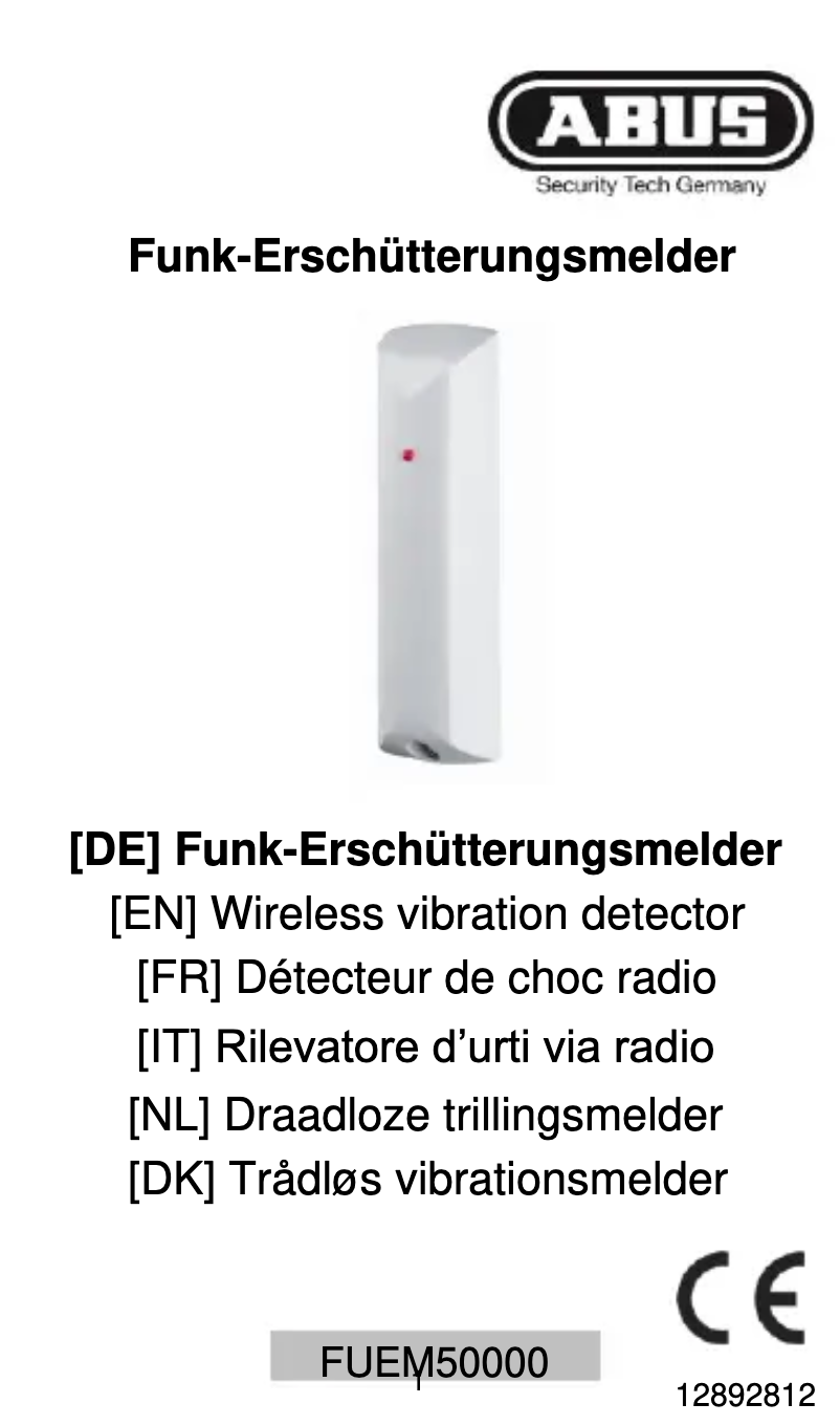 Page 1 de la notice Guide d'installation Abus FUEM50000