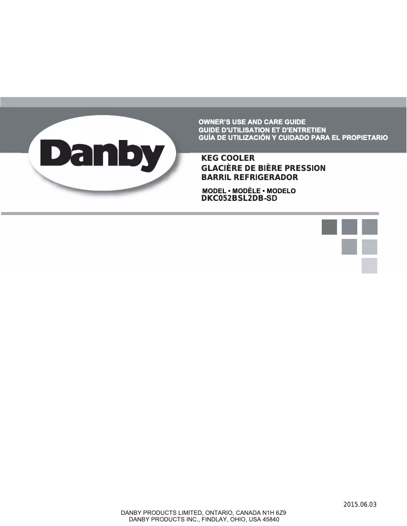 Page 1 de la notice Mode d'emploi Danby DKC052BSL2DB