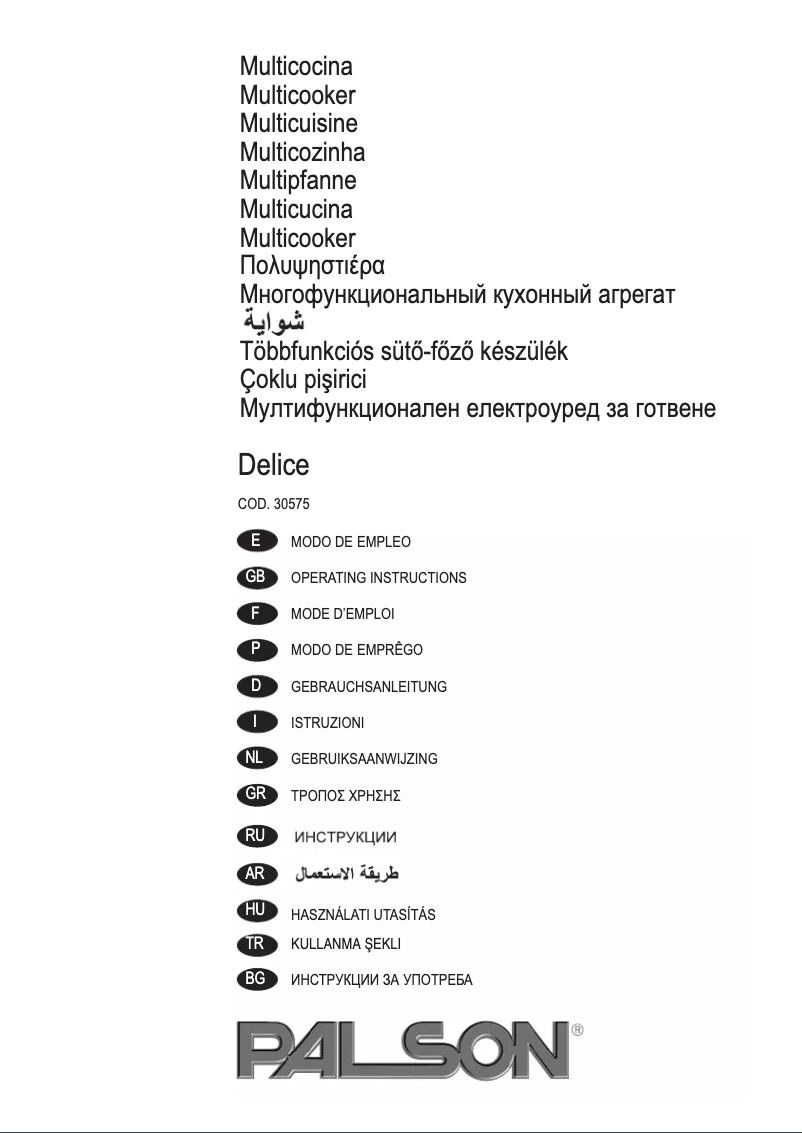 Página 1 del manual Manual de usuario Palson Delice