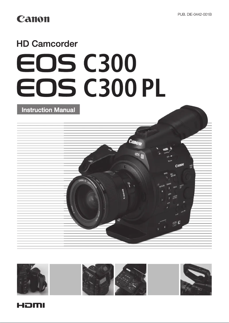 Image de la première page du manuel de l'appareil EOS C300
