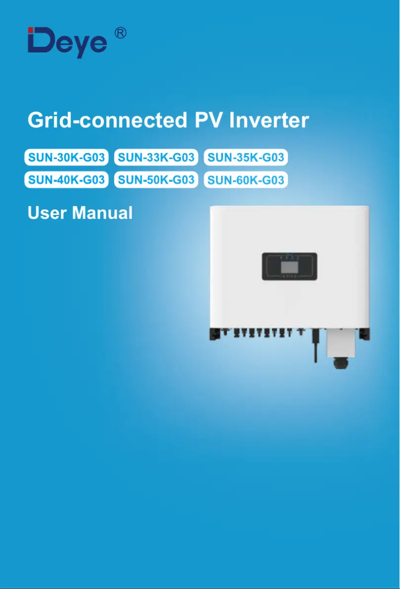 Page 1 de la notice Manuel utilisateur Deye SUN-40K-G03
