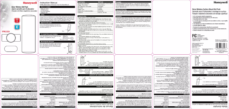Image de la première page du manuel de l'appareil RPWL302A