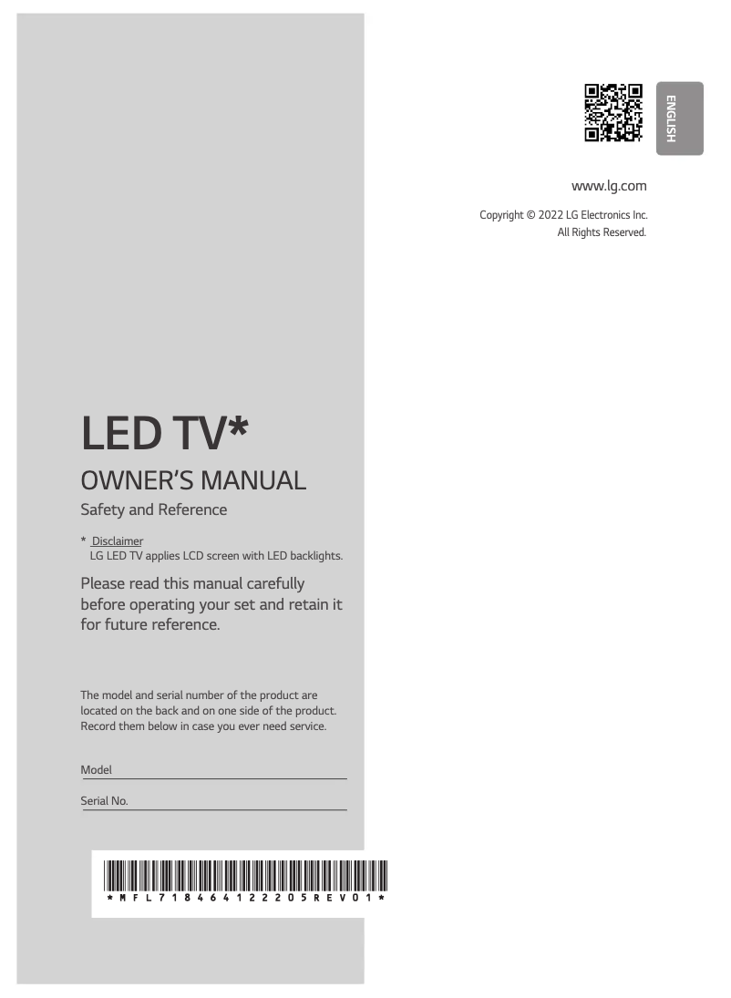Image de la première page du manuel de l'appareil 75QNED86SQA