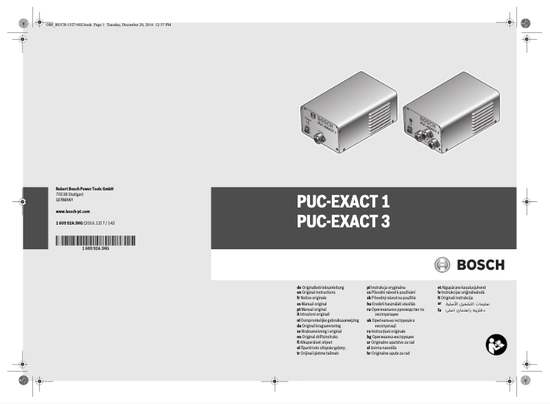 Page n°1 - Manuel utilisateur Bosch PUC-EXACT 3