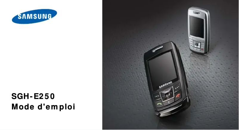 Image de la première page du manuel de l'appareil SGH-E250I