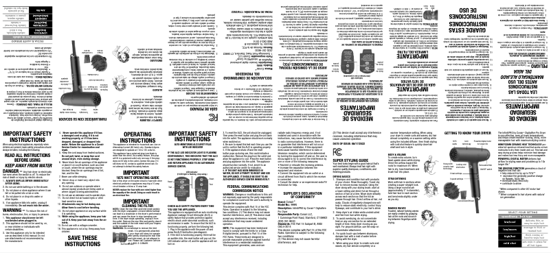 Página 1 del manual Manual de usuario Conair 999