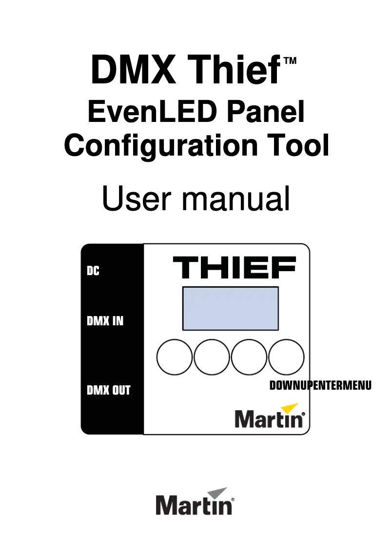 Page 1 de la notice Manuel utilisateur Martin EvenLED DMX Thief