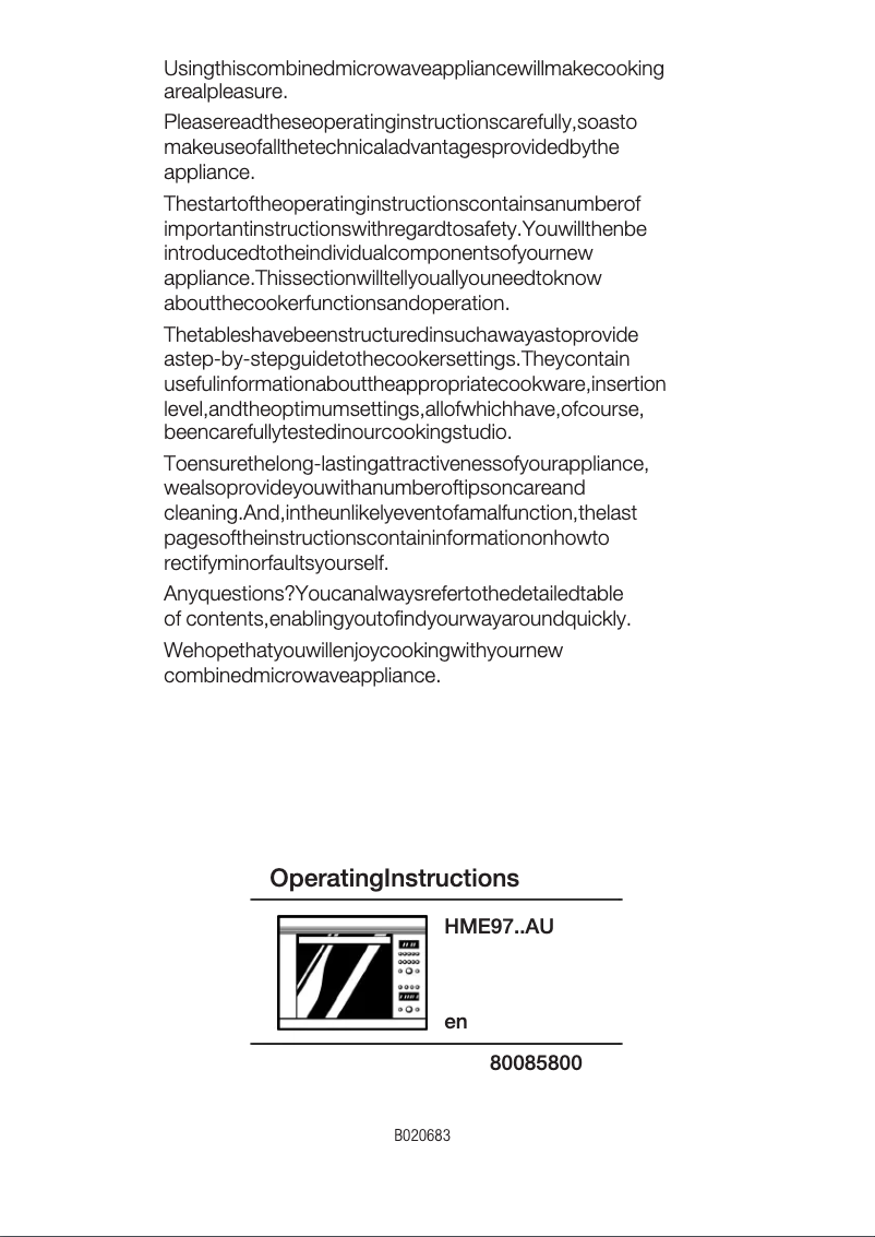 Page n°1 - Manuel utilisateur Bosch HME 9751