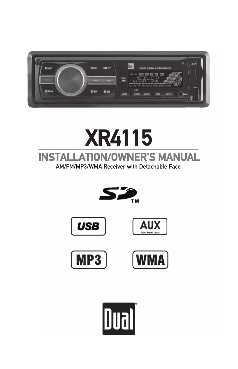 Image de la première page du manuel de l'appareil XR4115