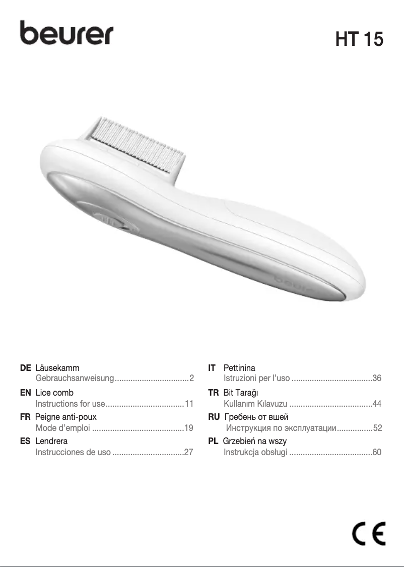 Image de la première page du manuel de l'appareil HT 15