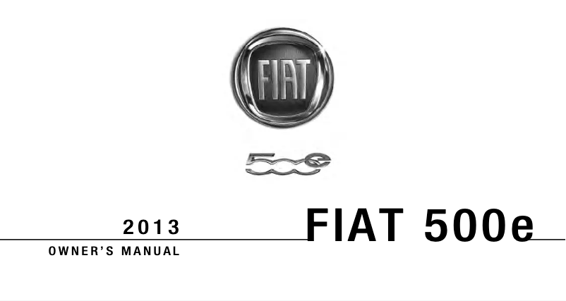 Page 1 de la notice Manuel utilisateur Fiat 500e (2013)