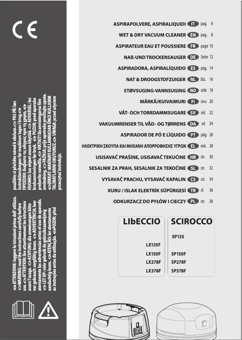 Page n°1 - Manuel utilisateur Lavorwash Scirocco