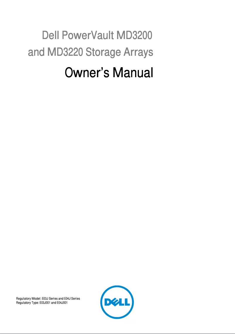 Image de la première page du manuel de l'appareil PowerVault MD3220