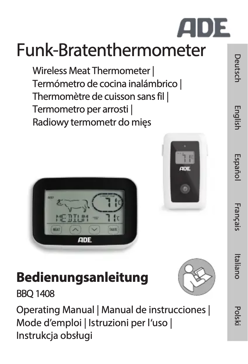 Page n°1 - Manuel utilisateur ADE BBQ 1408