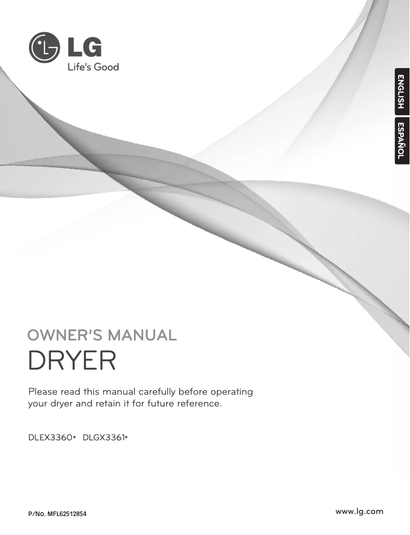 Page 1 de la notice Manuel utilisateur LG DX3361V