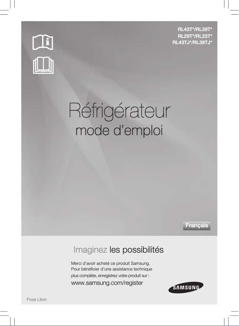 Page n°1 - Manuel utilisateur Samsung RL39TJCTS1/XEO