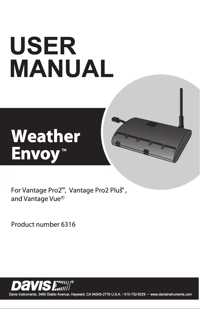 Page n°1 - Manuel utilisateur Davis DAV-6316