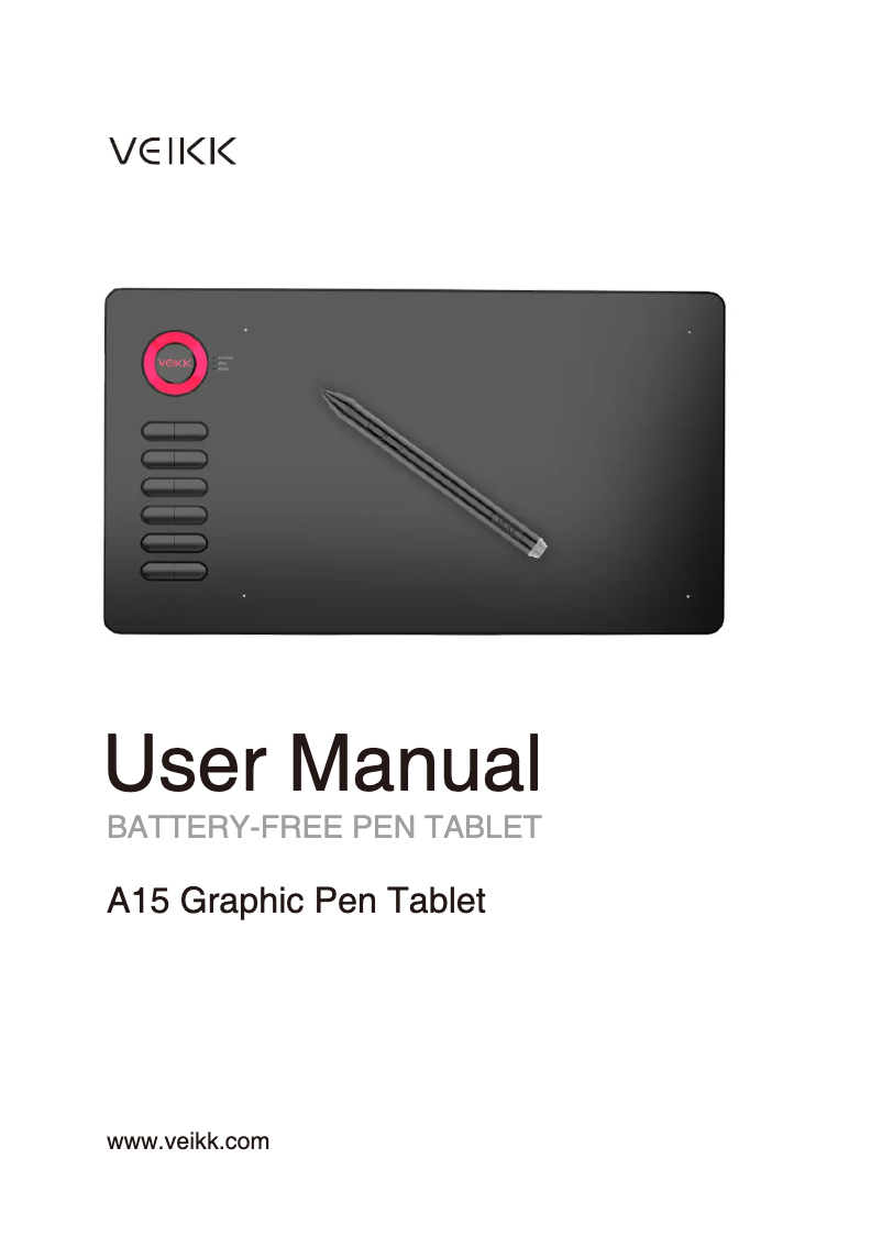 Page n°1 - Manuel utilisateur veikk A15