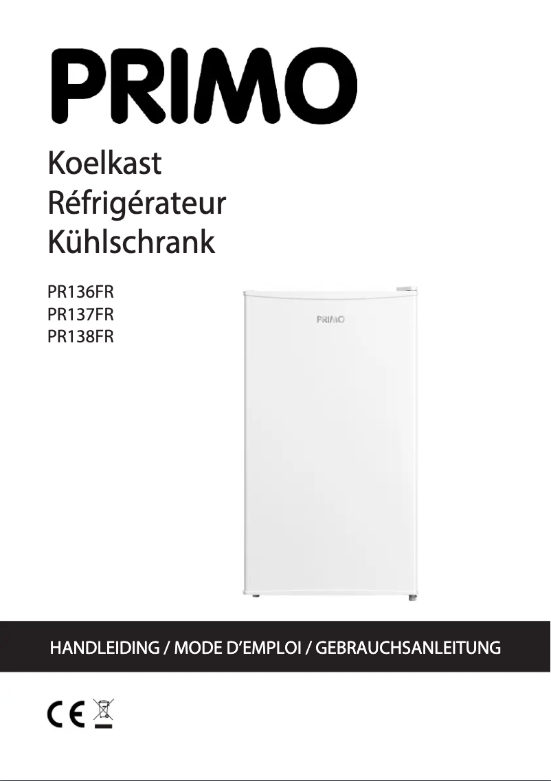 Page 1 de la notice Manuel utilisateur Primo PR138FR