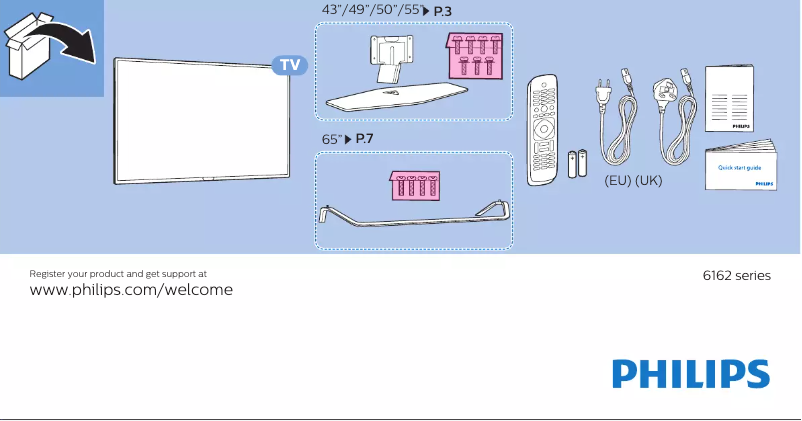 Imagen de la primera página del manual del dispositivo 49PUS6162