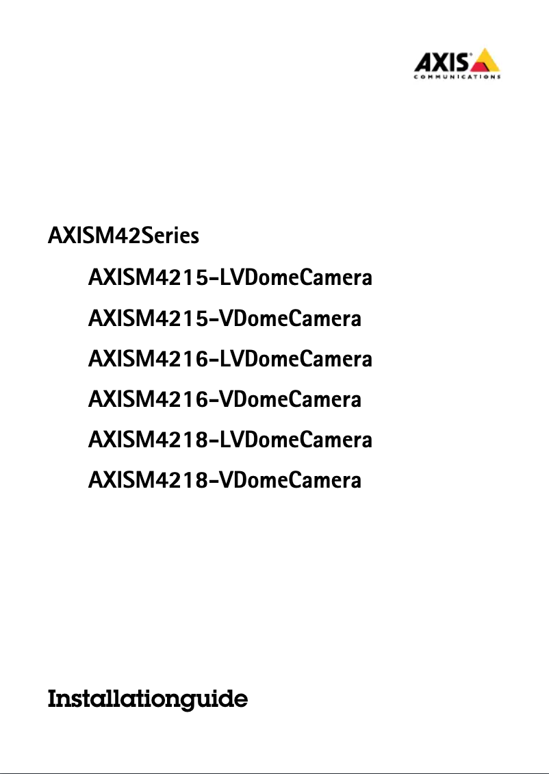 Página 1 del manual Manual de usuario Axis M4218-V