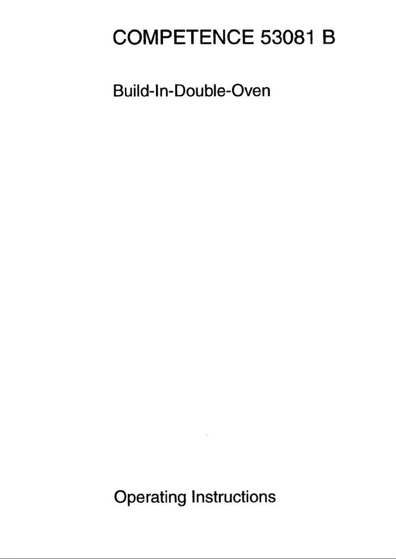 Page 1 de la notice Manuel utilisateur AEG Competence 53081 B ew