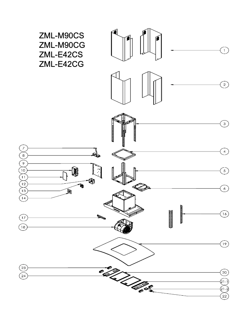 Page 1 de la notice Schéma de câblage Zephyr ZMLM90CG